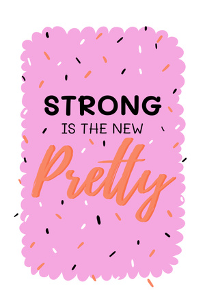 Inspirativní citace o Girl Power Pinterest Šablona návrhu