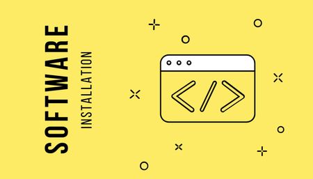 Software Installation Suggestion Business Card US – шаблон для дизайну