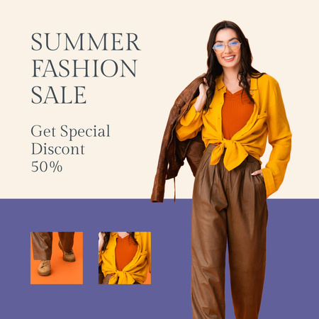 Sale Fashion Summer Collection for Women Instagram Design Template