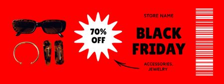 Accessories Sale on Black Friday Coupon Design Template