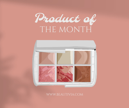 Beauty Ad with Eyeshadows Palette Facebook Design Template