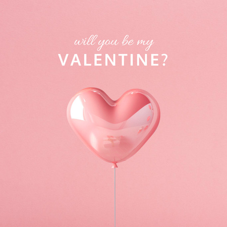 Designvorlage Cute Valentine's Day Holiday Greeting für Instagram