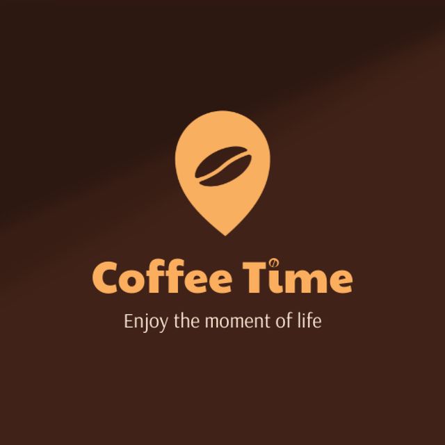 Captivating Cafe Ad with Coffee Cup In Brown Animated Logo Tasarım Şablonu