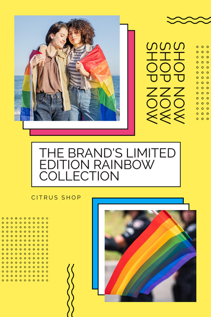 Plantilla de diseño de LGBT Flag Sale Offer Pinterest 