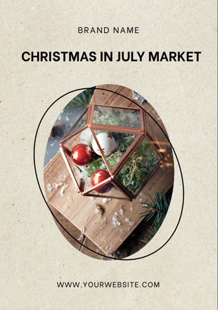 Christmas Market in July Flyer A7 Design Template