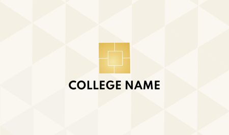 Emblem of College Business card Design Template