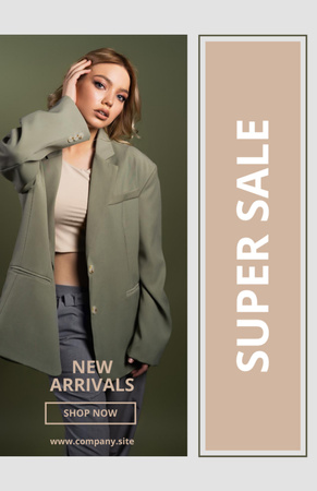Fashion Collection Ads with Stylish Woman Flyer 5.5x8.5in Design Template