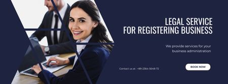 Legal Services for Registering Business Facebook cover Design Template