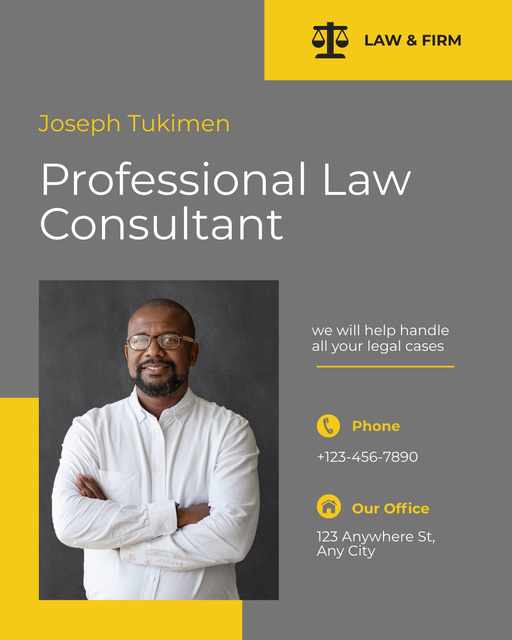 Template di design Ad of Professional Law Consultant Services Instagram Post Vertical