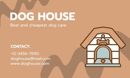 Dog House Making Services Business Card 91x55mm Design Template