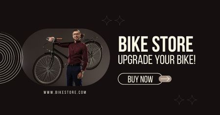 当店の特典で自転車をアップグレード Facebook ADデザインテンプレート