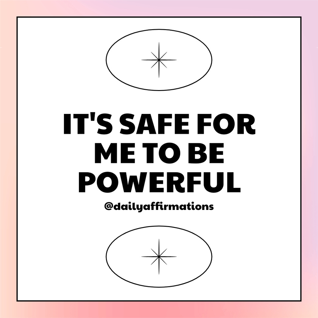 Motivating Phrase in Pink Frame Instagram Design Template
