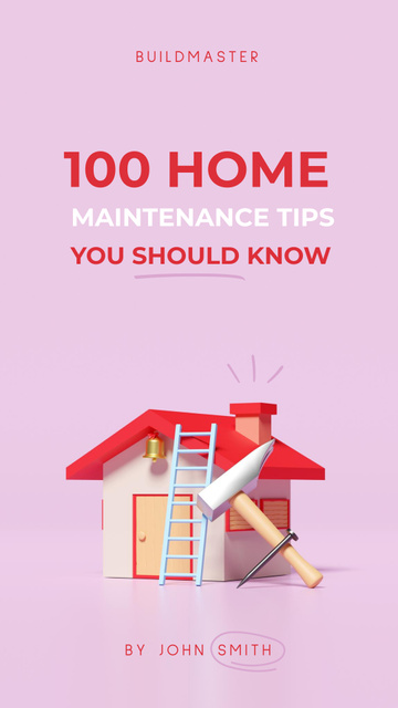 Home Maintenance Tips with House and Hammer Instagram Story Design Template