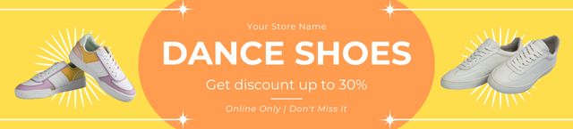 Designvorlage Sale Offer of Dance Shoes für Ebay Store Billboard