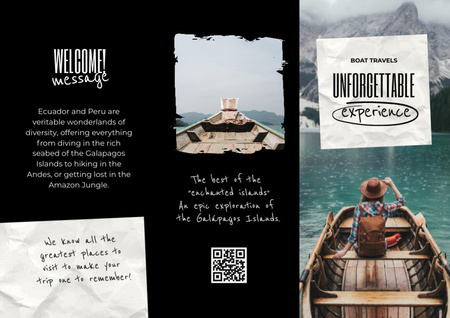 Ontwerpsjabloon van Brochure van Boat Tours Offer