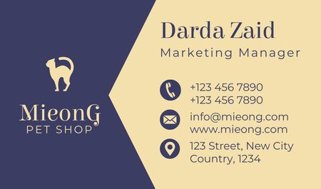 Marketing Manager Contacts Information Business card Design Template