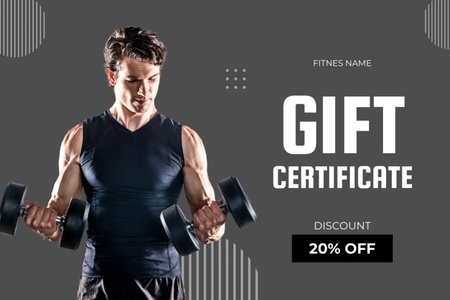 Template di design Gym Discount Offer Gift Certificate