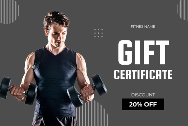 Gym Discount Offer Gift Certificate Tasarım Şablonu