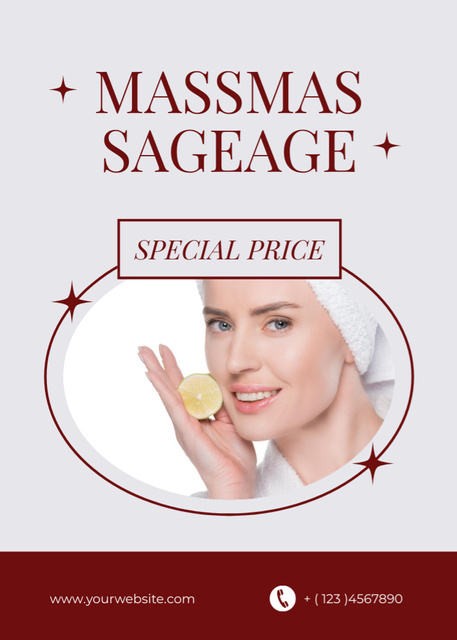 Ontwerpsjabloon van Flayer van Massage Treatment Special Offer