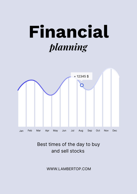 Financial Planning Services Offer with Diagram Poster A3 Modelo de Design