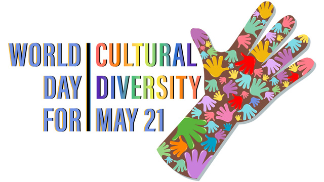 World Day for Cultural Diversity in May Zoom Background tervezősablon