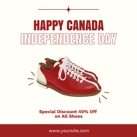 Canada Independence Day Shoes Discount Instagram Design Template
