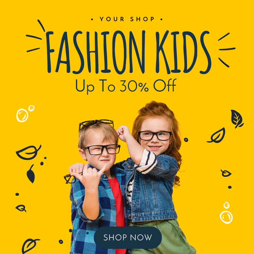 Ontwerpsjabloon van Instagram van Fashion Kids Cloth Sale