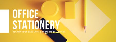 New Spring Collection Of Stationery Facebook cover Design Template