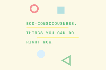 Modèle de visuel Texte du concept d'éco-conscience - Postcard 4x6in
