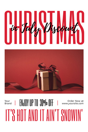 Christmas Sale Announcement in July Flyer 4x6in Design Template
