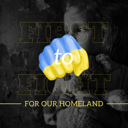 Fight for Our Ukraine Instagram Design Template