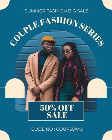 Promo of Couple Fashion Series Instagram Post Vertical Design Template