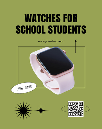 Modèle de visuel Sale of Watches for Schoolchildren - Poster 22x28in