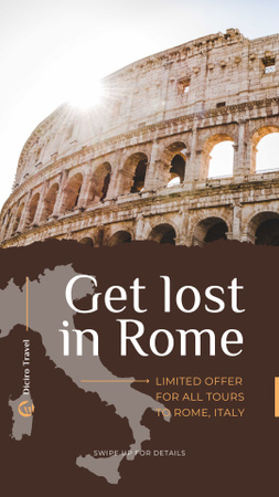 Plantilla de diseño de Oferta especial de viaje a Roma Instagram Story 
