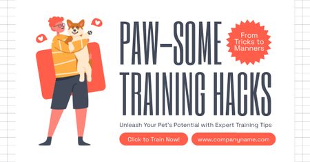 Pet Training Hacks Facebook AD Design Template