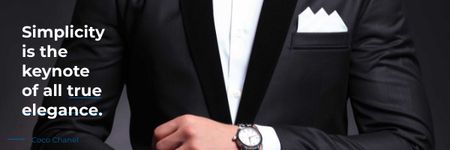 Szablon projektu Citation about elegance with Man in Suit Email header