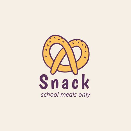 School Food Ad Animated Logo Šablona návrhu