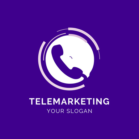Promoção de agência de telemarketing direcionada com slogan Animated Logo Modelo de Design