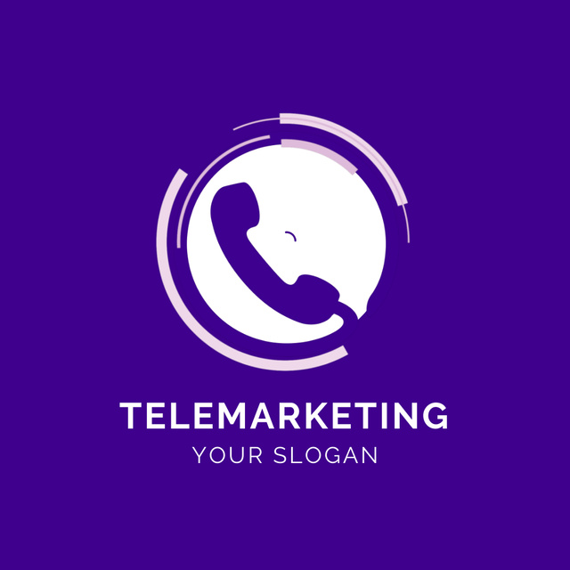 Targeted Telemarketing Agency Promotion With Slogan Animated Logo Modelo de Design