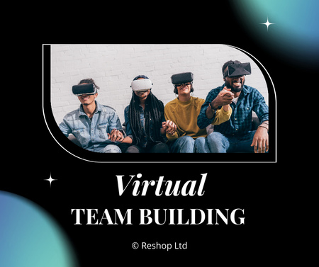 Virtual Team Building Facebook Design Template