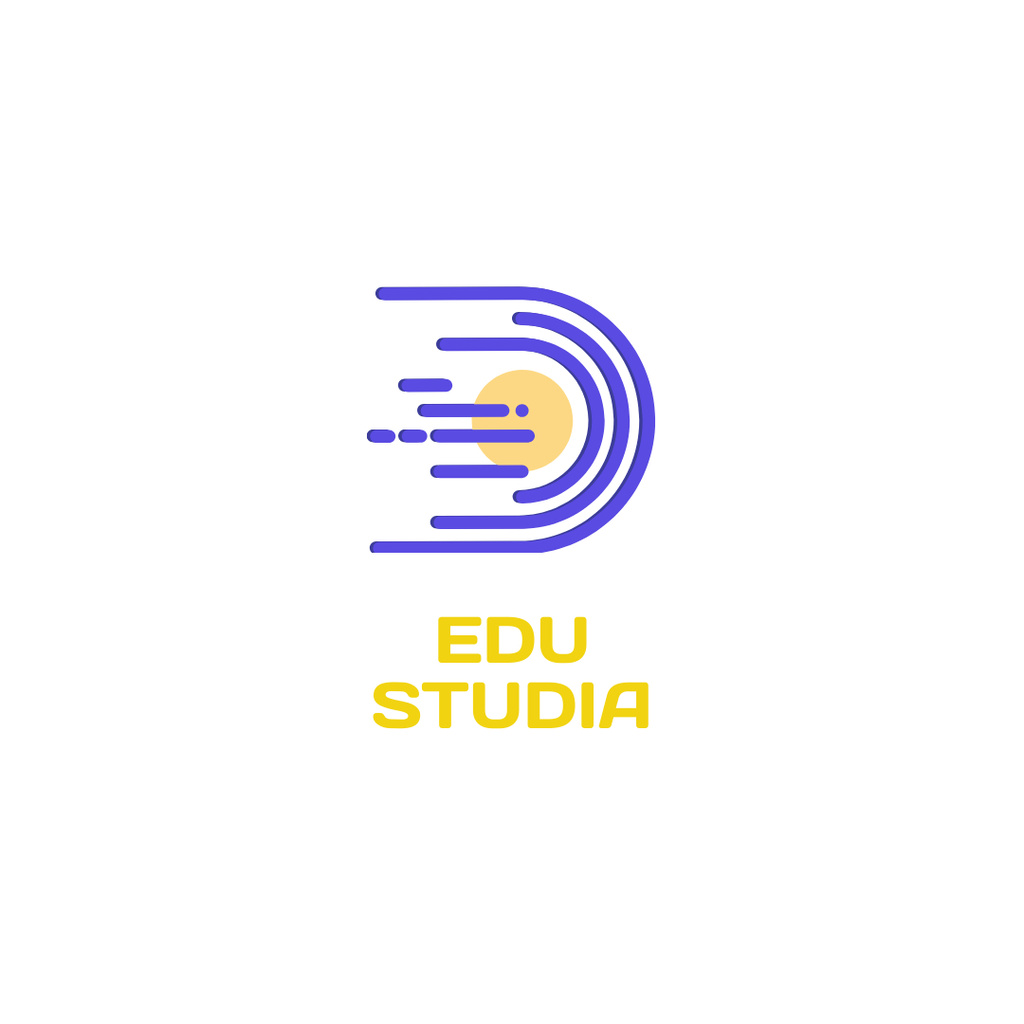 Education Studio with Planet in Space Logo 1080x1080px Tasarım Şablonu
