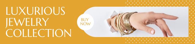 Designvorlage Woman is wearing Wonderful Jewelry für Ebay Store Billboard