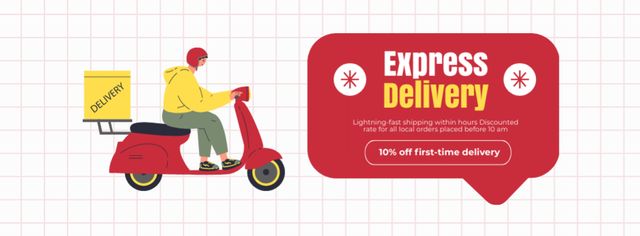Ontwerpsjabloon van Facebook cover van Express Shipping by City Couriers