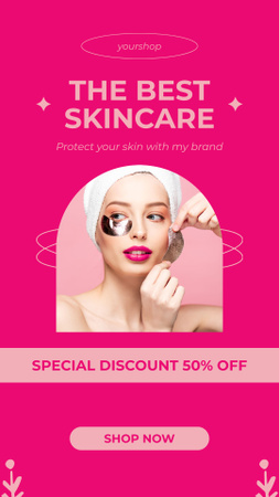 Special Discount on Skincare Collection Instagram Story Modelo de Design
