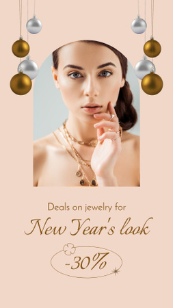Exquisite Jewelry At Reduced Price For New Year Instagram Video Story Design Template