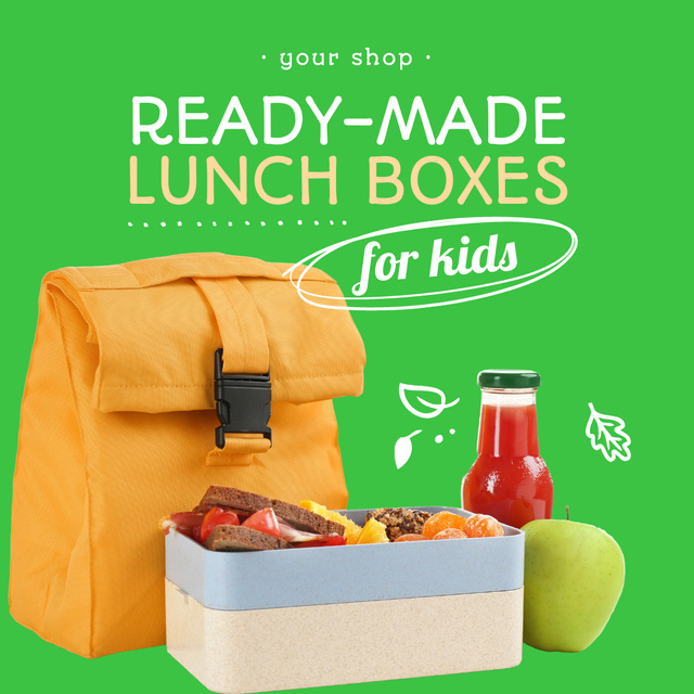 Designvorlage Ready-made Meal Delivery Service For Kids für Instagram