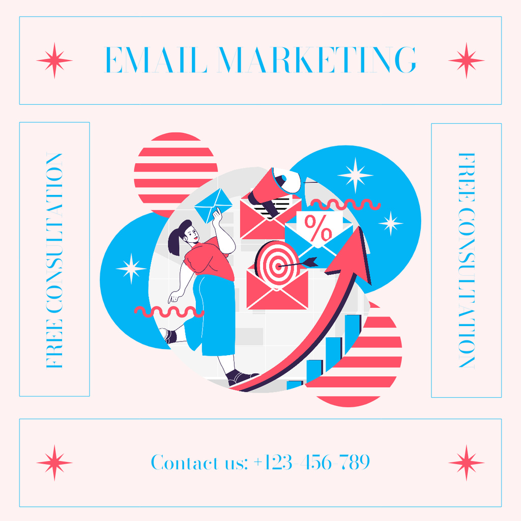 Email Marketing Strategy LinkedIn post Design Template