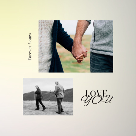 Beautiful Love Story with Cute Couple Animated Post Design Template