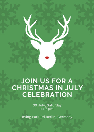 Template di design July Christmas Celebration Announcement Flayer
