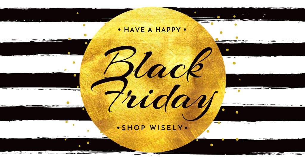 Modèle de visuel Black Friday Sale Bright Announcement - Facebook AD